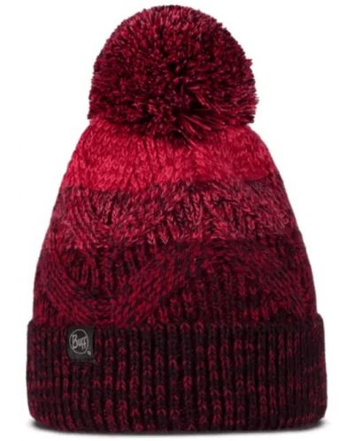 Шапка BUFF - Knitted & Fleece hat Masha, червена - 1