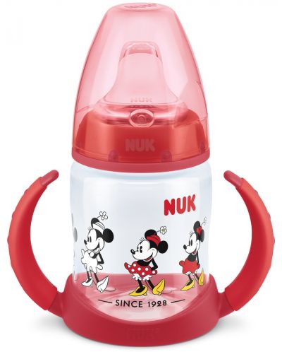 Шише Nuk - Minnie, TC, с накрайник за сок, 150 ml, red - 1