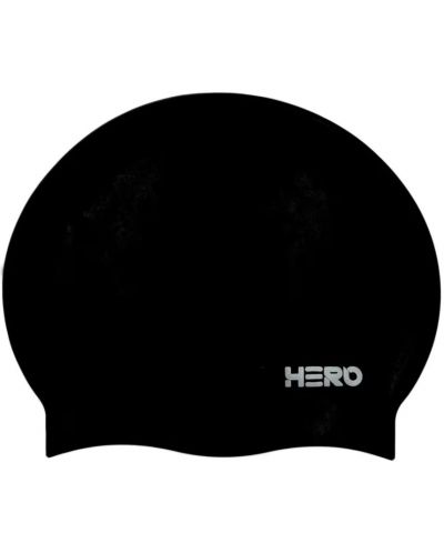 Шапка за плуване HERO - Silicone Swimming Helmet, черна - 1