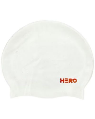 Шапка за плуване HERO - Silicone Swimming Helmet, бяла - 1
