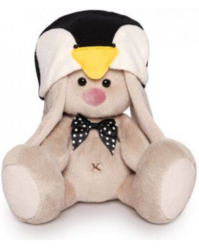 Плюшена играчка Budi Basa - Зайка Ми, бебе, с шапка на пингвин, 15 cm - 1