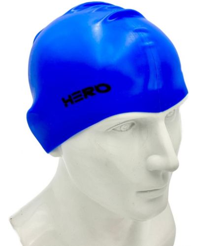 Шапка за плуване HERO - Silicone Swimming Helmet, синя - 2