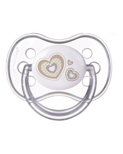 Залъгалка с форма на черешка Canpol Newborn Baby, 0-6 месеца, бяла - 1