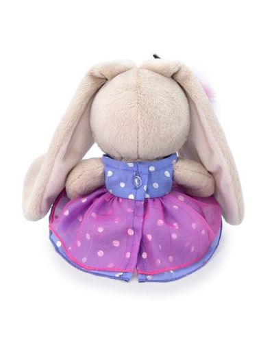 Плюшена играчка Budi Basa - Зайка Ми, с рокличка и еднорог върху ухото, 15 cm - 4