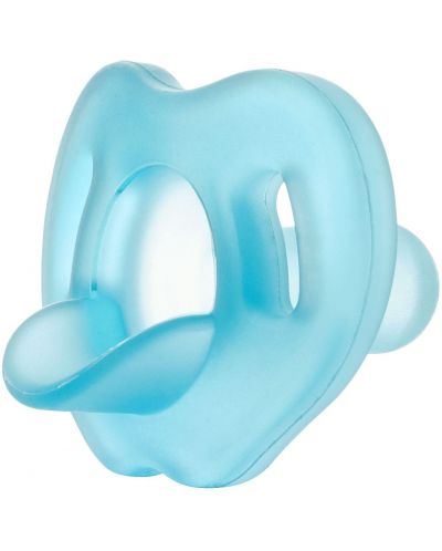 Силиконова залъгалка Wee Baby, - Full Silicone, 0-6 месеца, синя - 3