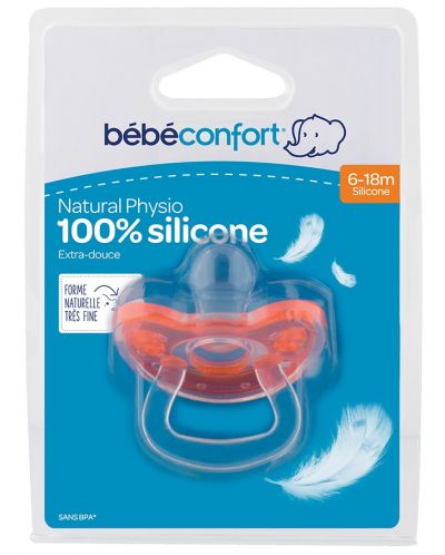 Силиконова залъгалка Bebe Confort - 6-18м, асортимент - 5
