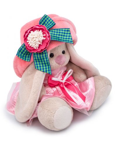 Плюшена играчка Budi Basa - Зайка Ми бебе, с шапка и креп рокля, 15 cm - 3