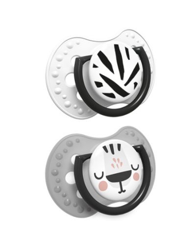 Силиконова залъгалка Lovi - Salt &amp; Pepper, 0-3 месеца, 2 броя