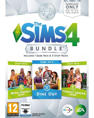 The Sims 4 Bundle Pack 5 - Dine Out, Movie Hangout Stuff, Romantic Garden Stuff (PC) - 1