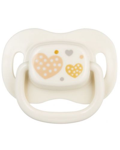 Силиконова залъгалка Canpol - Newborn Baby, 0-6 месеца, бяла