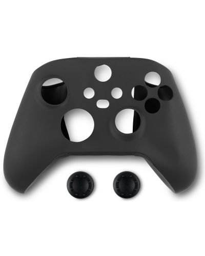 Силиконов кейс и тапи Spartan Gear, за Xbox Series, черен - 1