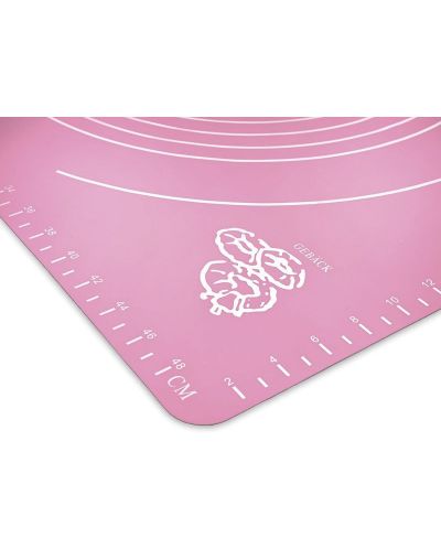 Силиконова подложка за месене Morello - Light Pink, 50 х 40 cm, розова - 2
