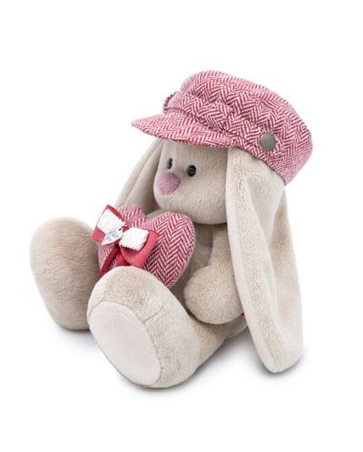 Плюшена играчка Budi Basa - Зайка Ми с шапка и сърчице, 18 cm - 3