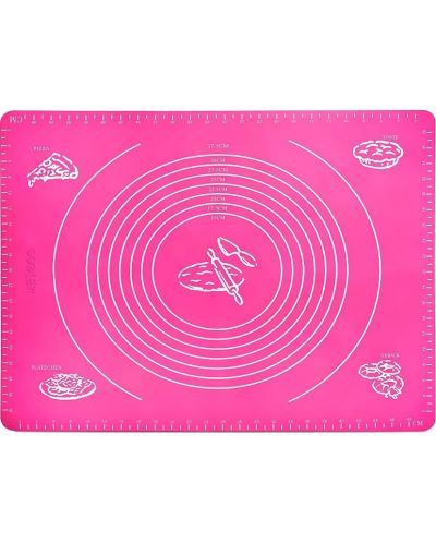 Силиконова подложка за месене Morello - Light Pink, 50 х 40 cm, розова - 1