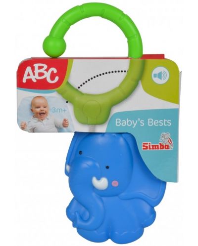 Бебешка дрънкалка Simba Toys ABC - Слонче - 1