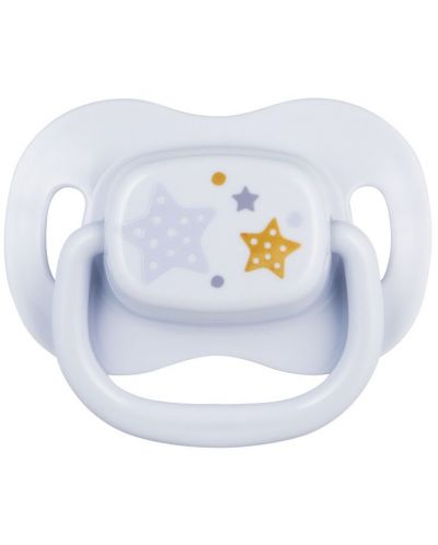 Силиконова залъгалка Canpol - Newborn Baby, 0-6 месеца, синя