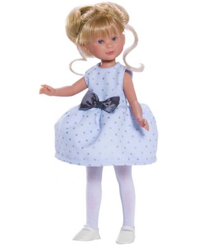 Кукла Asi - Силия, със светлосиня рокля и панделка, 30 cm - 1