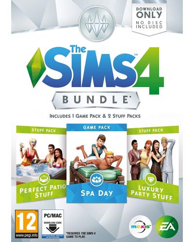 The Sims 4 Bundle Pack 1 - Spa Day, Perfect Patio Stuff, Luxury Party Stuff (PC) - 1