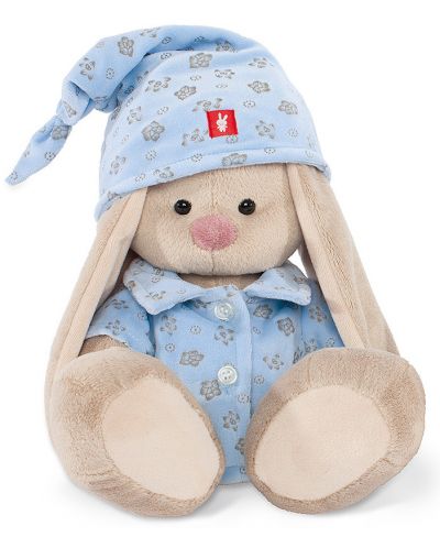 Плюшена играчка Budi Basa - Зайка Ми, в синя пижама, 18 cm - 1