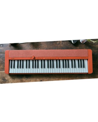 Синтезатор Casio - CT-S1RDC7, с адаптор, червен - 2