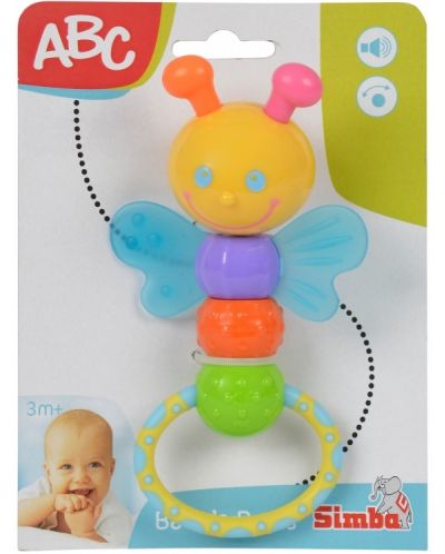Бебешка дрънкалка с чесалка Simba Toys ABC - Пеперуда - 2