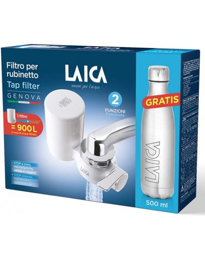 Система Laica - Genova и бутилка Inox 0.5 l, бяла - 3