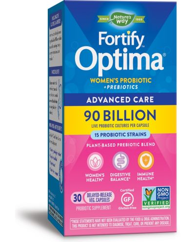 Fortify Optima Women’s Advanced Care Probiotic, 30 капсули, Nature's Way - 1