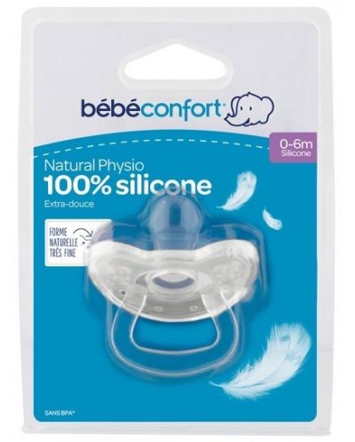 Силиконова залъгалка Bebe Confort - 0-6м, асортимент - 6