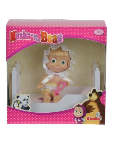 Комплект Маша и Мечока Simba Toys – Кукла Маша с легълце и завивки - 2