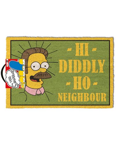 Изтривалка за врата Pyramid - The Simpsons  (Hi Diddly Ho Neighbour) , 60 x 40 cm - 1