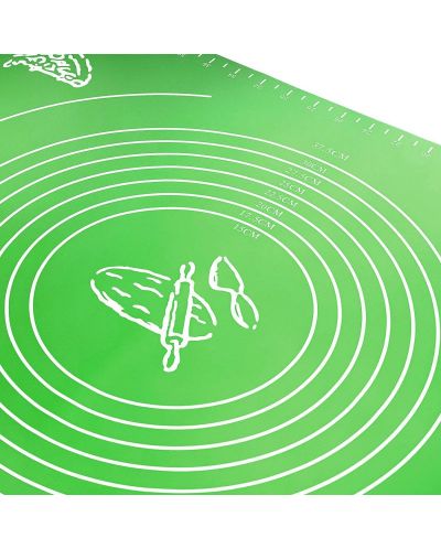 Силиконова подложка за месене Morello - Green Emerald, 50 х 40 cm, зелена - 2
