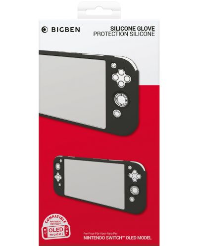 Силиконов защитен калъф Big Ben Silicon Glove, черен (Nintendo Switch OLED) - 1