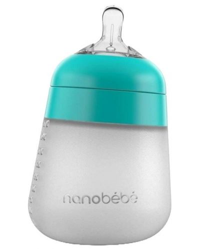 Силиконова бутилка Nanobebe - Flexy, 270 ml, минт - 1