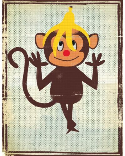 Мини пъзел New York Puzzle от 20 части - Глупава маймунка - 1