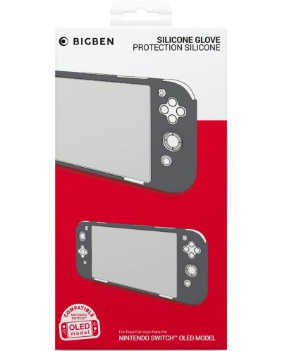 Силиконов защитен калъф Big Ben Silicon Glove, сив (Nintendo Switch OLED) - 1