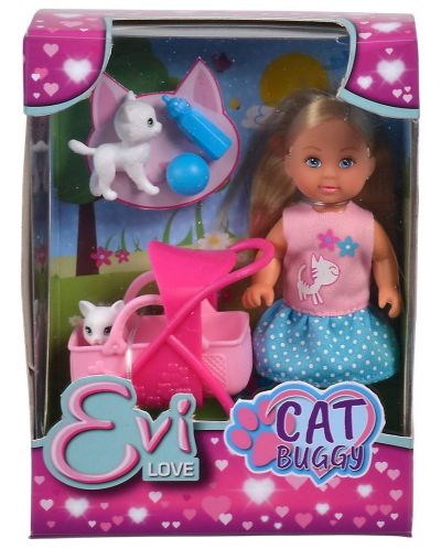 Кукла Simba Toys Evi Love - Еви, с котенце в количка - 3