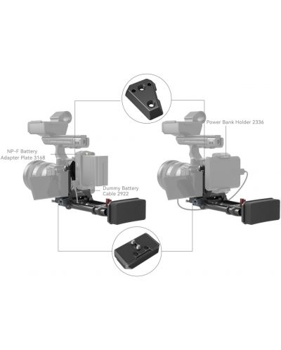 Система за монтаж на V-Mount батерия SmallRig  - 4063, черна - 6