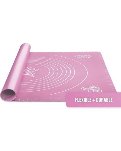 Силиконова подложка за месене Morello - Light Pink, 50 х 40 cm, розова - 4