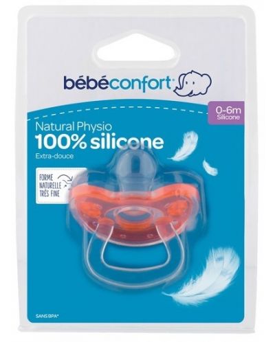 Силиконова залъгалка Bebe Confort - 0-6м, асортимент - 5