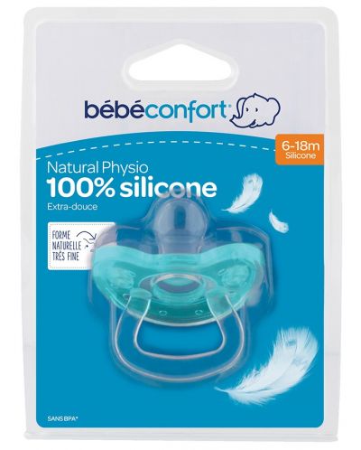 Силиконова залъгалка Bebe Confort - 6-18м, асортимент - 4