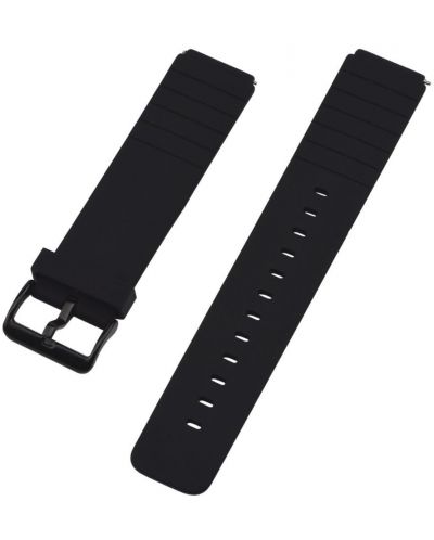 Силиконова каишка Xmart - Watch Band, 18 mm, черна - 1