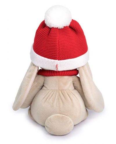 Плюшена играчка Budi Basa - Зайка Ми, с коледен шал и шапка, 34 cm - 4