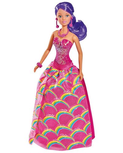 Кукла Simba Toys Steffi Love - Стефи, с рокля в стил дъга, 29 cm