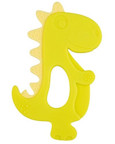 Силиконова чесалка Canpol - Dinosaur, жълта - 1