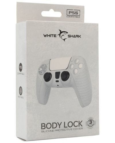 Силиконов кейс White Shark - Body Lock, бял (PS5) - 4