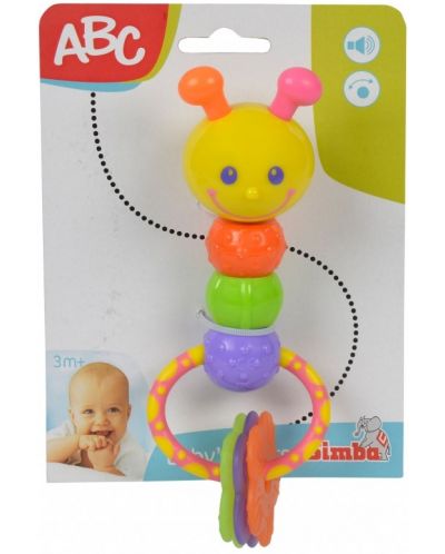 Бебешки дрънкалка с чесалка Simba Toys ABC - Гъсеница - 2
