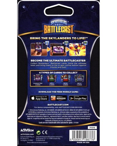Skylanders Battlecast Booster Cards - 8 карти - 4