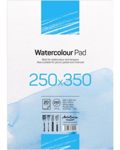 Скицник Drasca Watercolour pad - 20 листа, 25х35 cm - 1