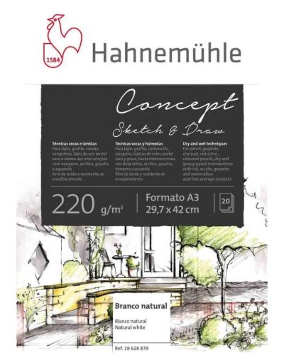 Скицник Hahnemuhle Concept Sketch & Draw - A3, 20 листа - 1