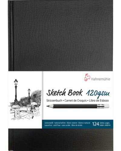 Скицник Hahnemuhle Sketch Book - A5, кожена корица, 64 листа - 1